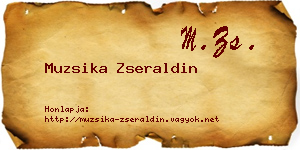 Muzsika Zseraldin névjegykártya